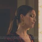 Luna’s printed velvet dress on Gossip Girl