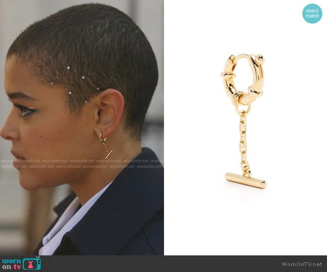 Maria Black Spring Bar huggie worn by Julien Calloway (Jordan Alexander) on Gossip Girl