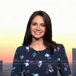 Maria's navy floral dress on Today