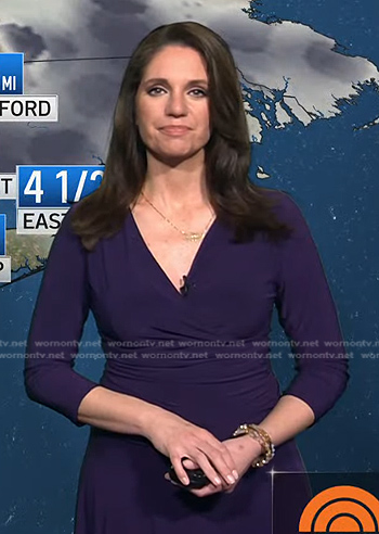 Maria’s purple wrap jersey dress on Today
