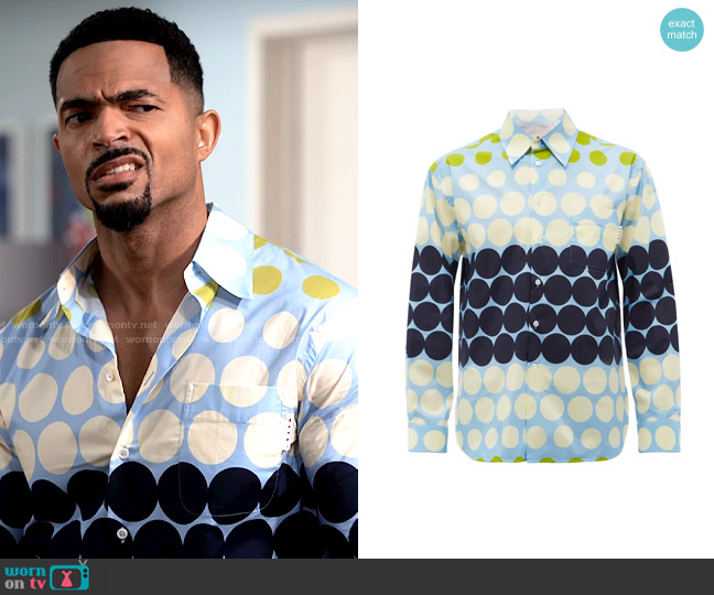 Marni Dot Print Shirt worn by Calvin Rodney (Anthony Dalton) on Tyler Perrys Sistas