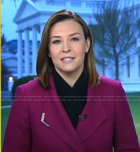 Mary’s purple wrap coat on Good Morning America