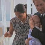 Meghan Markle’s abstract print shirt dress on Harry and Meghan