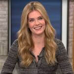 Meghann Fahy’s knit top on CBS Mornings