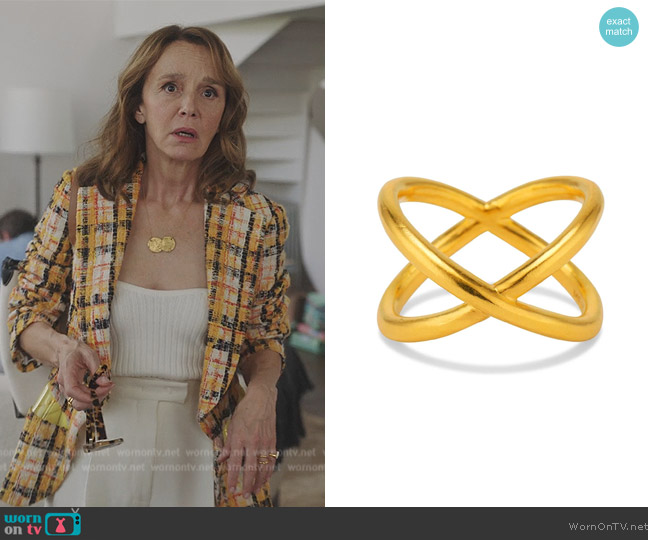 Mene Crossover Ring worn by Sylvie (Philippine Leroy-Beaulieu) on Emily in Paris