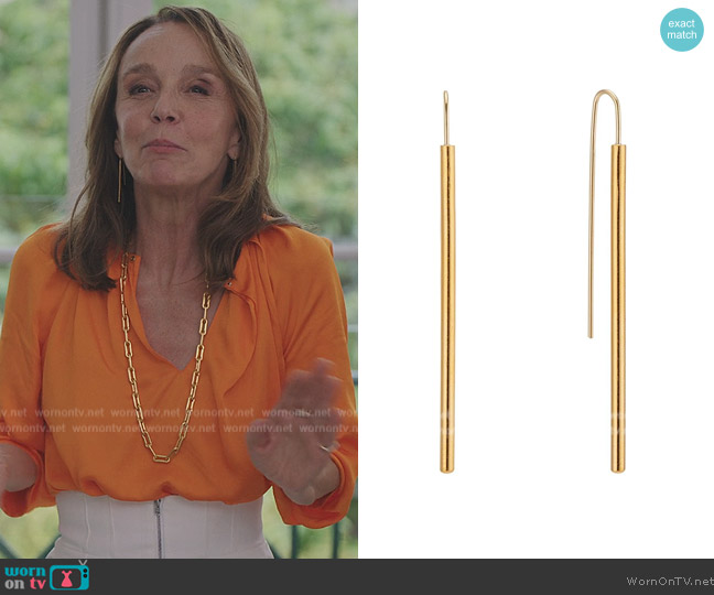 Mene Drop Bar Earrings worn by Sylvie (Philippine Leroy-Beaulieu) on Emily in Paris