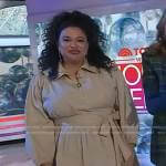 Michelle Buteau’s beige half-zip mini dress on Today