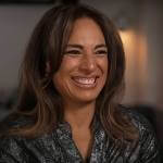 Michelle Miller’s metallic snake print shirtdress on CBS This Morning