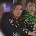 Mindy’s black embellished blazer on Emily in Paris