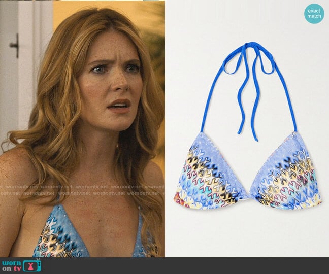 Missoni Mare Crochet-knit Halterneck Triangle Bikini worn by Daphne (Meghann Fahy) on The White Lotus
