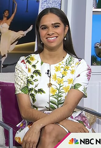 Misty Copeland’s white floral mini dress on Today