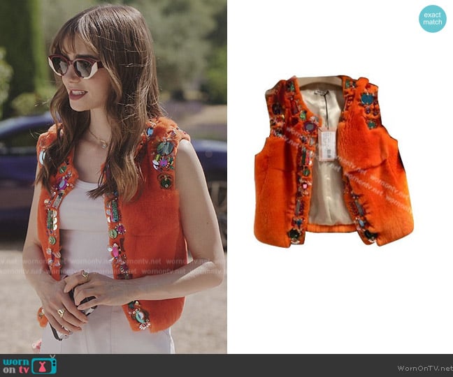 Miu Miu 2017 Spring Summer Collection worn by Emily Cooper (Lily Collins) on Emily in Paris