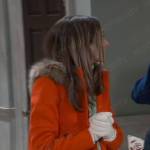 Molly’s red fur-trim coat on General Hospital