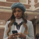 Monet’s blue quilted leather bag on Gossip Girl