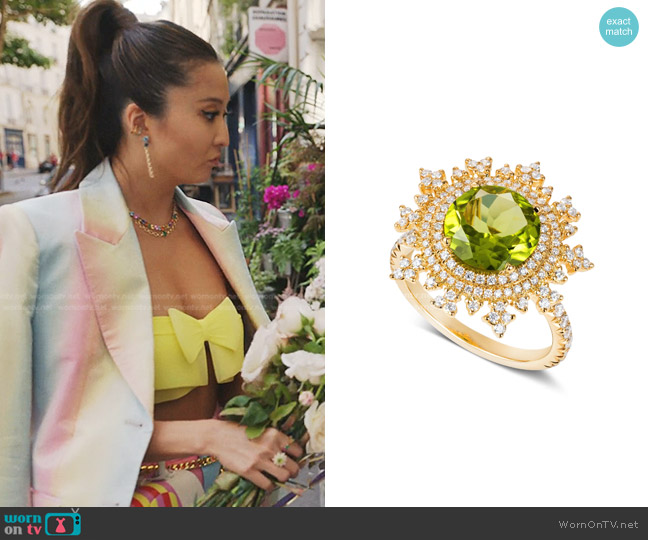 Nadine Aysoy Tsarina Spring Flake Ring worn by Mindy Chen (Ashley Park) on Emily in Paris