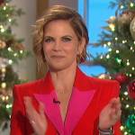 Natalie’s red layered blazer on The Talk