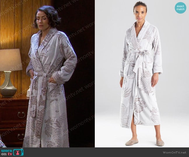 Natori Plus Dragon Robe worn by Sarah Horton (Linsey Godfrey) on Days of our Lives