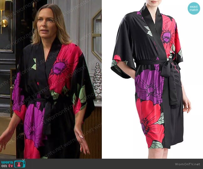 Natori Printed Wide Sleeve Robe worn by Nicole Walker (Arianne Zucker) on Days of our Lives