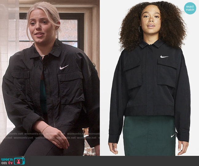 WornOnTV: Leighton's black Nike jacket on The Sex Lives of College