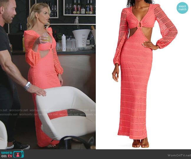 Patbo Crochet Cut-Out Maxi Dress worn by Alexia Echevarria (Alexia Echevarria) on The Real Housewives of Miami