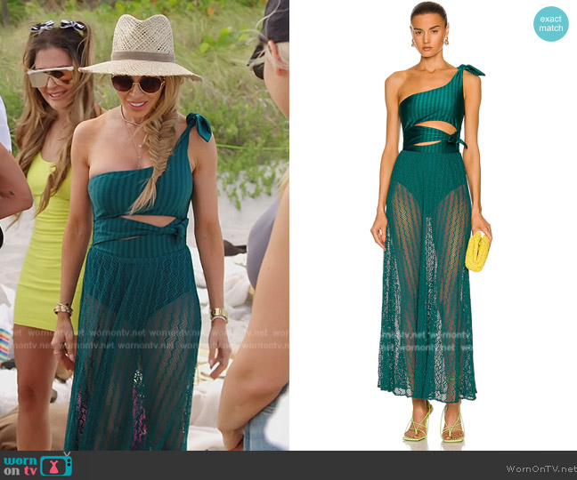 Patbo One Shoulder Lace Beach Dress worn by Lisa Hochstein (Lisa Hochstein) on The Real Housewives of Miami