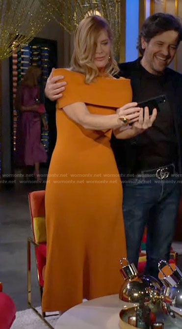 Phyllis’s orange sweater dress on The Young and the Restless