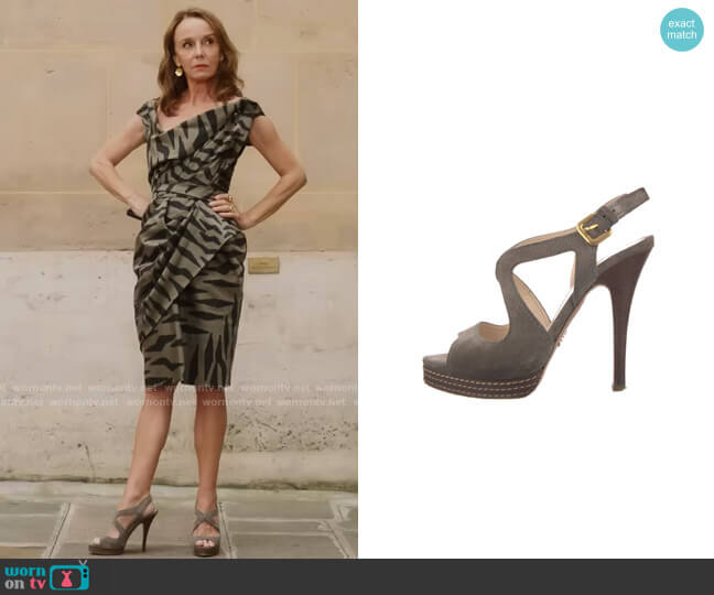 Prada Slingback Sandals worn by Sylvie (Philippine Leroy-Beaulieu) on Emily in Paris