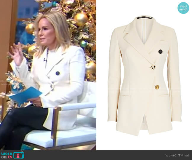Proenza Schouler Asymmetric Textured Suiting Blazer worn by Dr. Jennifer Ashton on Good Morning America