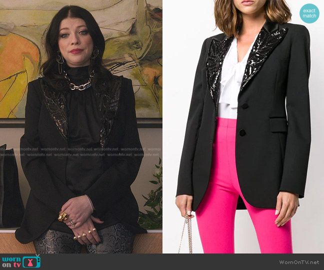 Pucci Sequinned Blazer worn by Georgina Sparks (Michelle Trachtenberg) on Gossip Girl