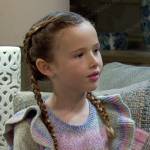 Rachel’s rainbow ruffle sweater on Days of our Lives
