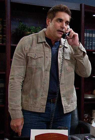 Rafe’s grey denim jacket on Days of our Lives