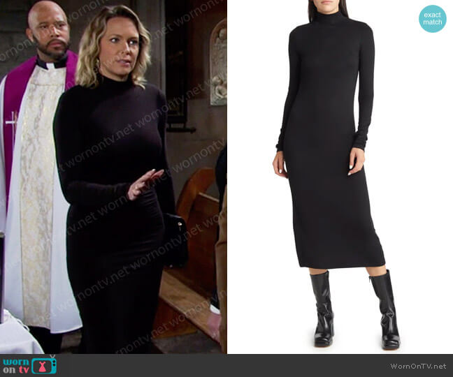 Rag & Bone Mock Neck Long Sleeve Sweater Dress worn by Nicole Walker (Arianne Zucker) on Days of our Lives