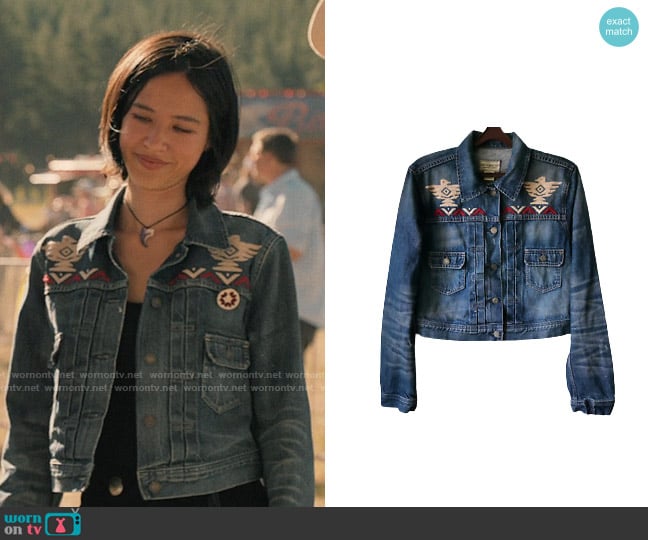 Ralph Lauren Denim & Supply Embroidered Jacket worn by Monica Dutton (Kelsey Asbille) on Yellowstone