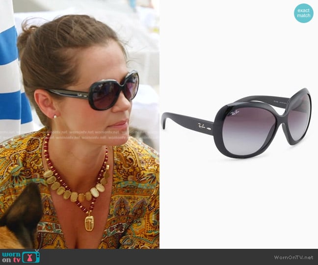 Ray Ban Jackie Ohh II Sunglasses worn by Julia Lemigova (Julia Lemigova) on The Real Housewives of Miami