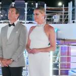 Rebecca’s white embellished halter finale dress on The Real Love Boat