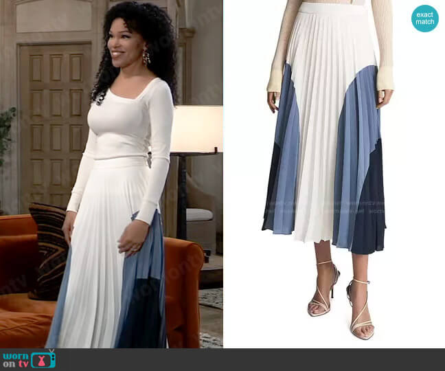 Reiss Murphy Skirt worn by Portia Robinson (Brook Kerr) on General Hospital