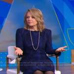 Renée Fleming’s black and blue printed dress on Good Morning America