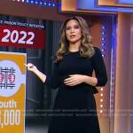 Rhiannon Ally’s black tie waist dress on Good Morning America