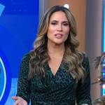 Rhiannon Ally’s green animal print wrap dress on Good Morning America