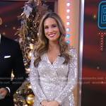 Rhiannon Ally’s sequin wrap jumpsuit on Good Morning America