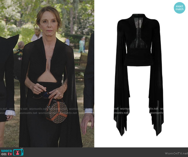 Rick Owens Extra-long Sleeve Blouse worn by Sylvie (Philippine Leroy-Beaulieu) on Emily in Paris