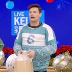 Ryan’s blue ugly Christmas sweater on Live with Kelly and Ryan