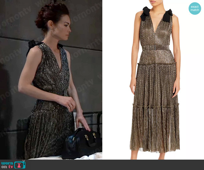 Sabina Musayev Ray Dress worn by Elizabeth Webber (Rebecca Herbst) on General Hospital