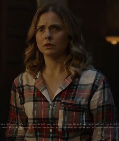 Sam’s plaid pajamas on Ghosts