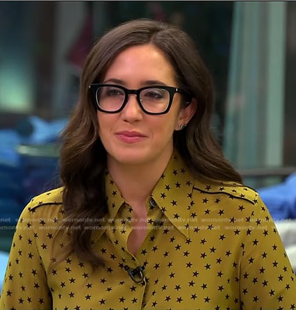 Savannah’s yellow star print blouse on Today