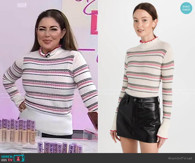 Scotch & Soda Fair Isle Stripe Pullover worn by Bobbie Thomas on Today