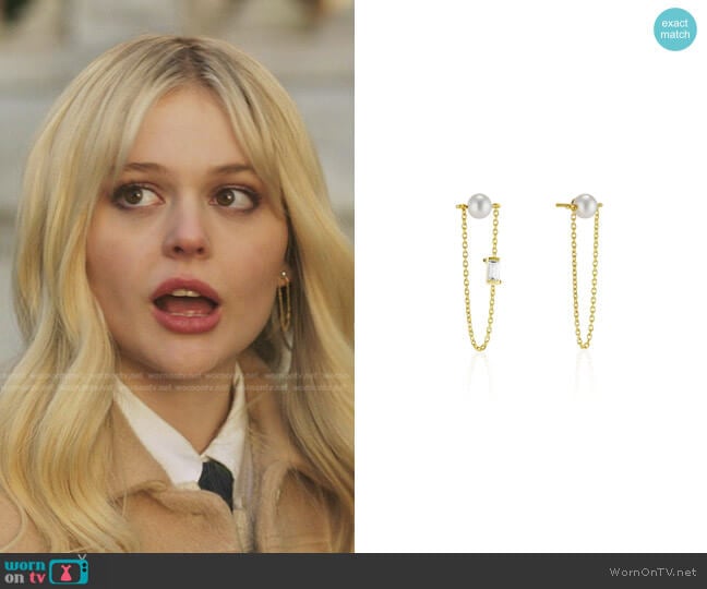 Senia Veil Earrings worn by Audrey Hope (Emily Alyn Lind) on Gossip Girl