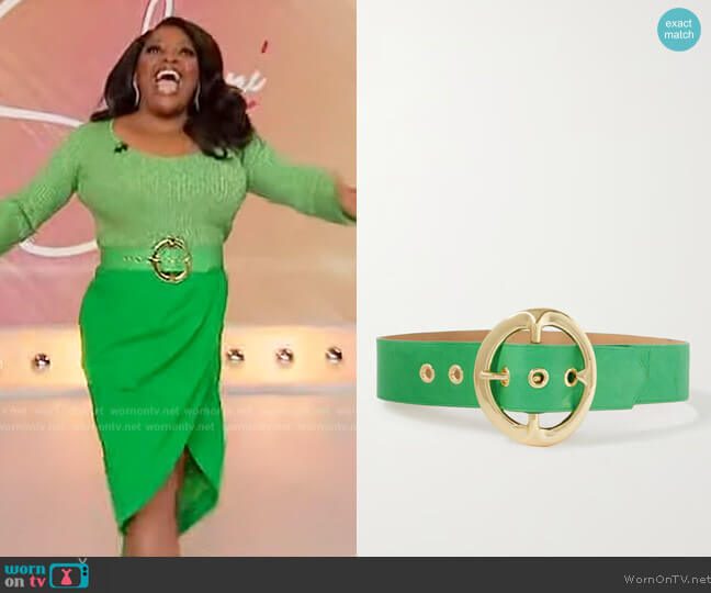 Sergio Hudson Leather Waist Belt worn by Sherri Shepherd on Sherri