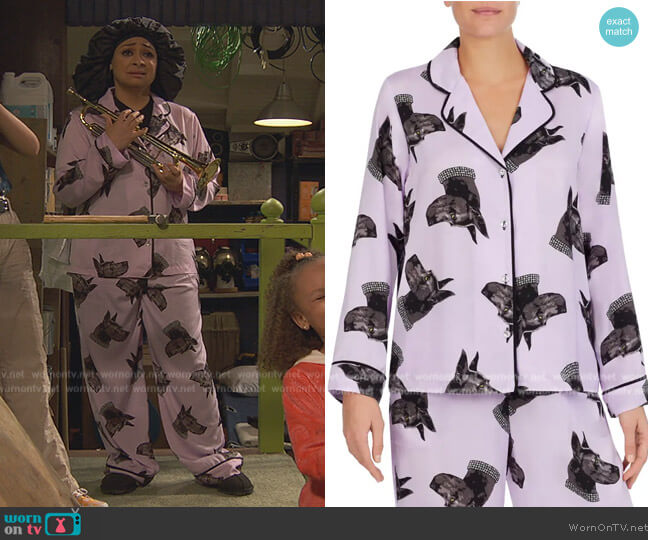 Shady Lady Long Sleeve Pajama Top worn by Raven Baxter (Raven-Symoné) on Ravens Home