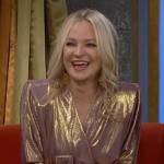 Sharon’s gold jumpsuit on The Young and the Restless